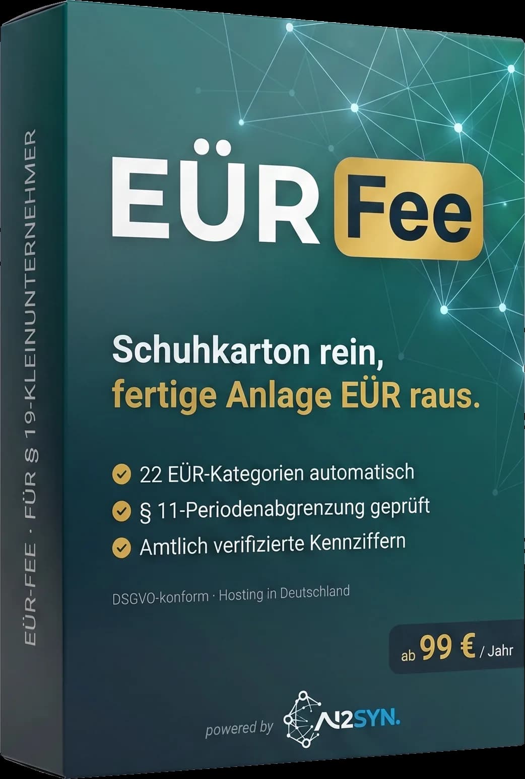 EUER-Fee Produktverpackung — Anlage EÜR für Kleinunternehmer, ab 99 Euro im Jahr