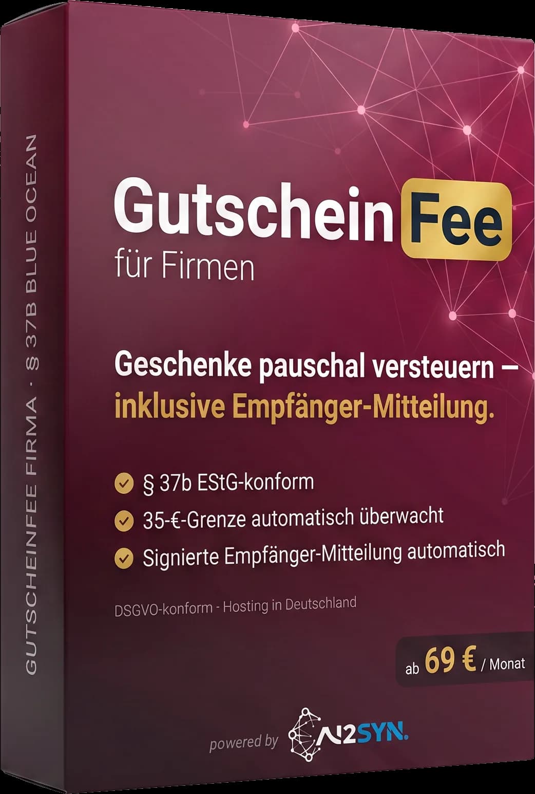 GutscheinFee für Firmen Produktverpackung — Paragraf 37b Pauschalversteuerung, ab 69 Euro im Monat