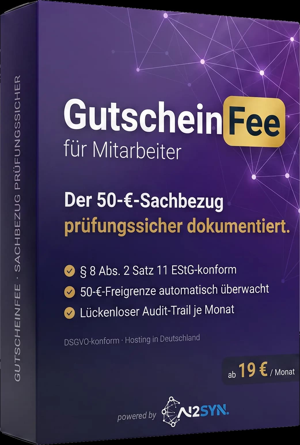 GutscheinFee für Mitarbeiter Produktverpackung — 50-Euro-Sachbezug, ab 19 Euro im Monat